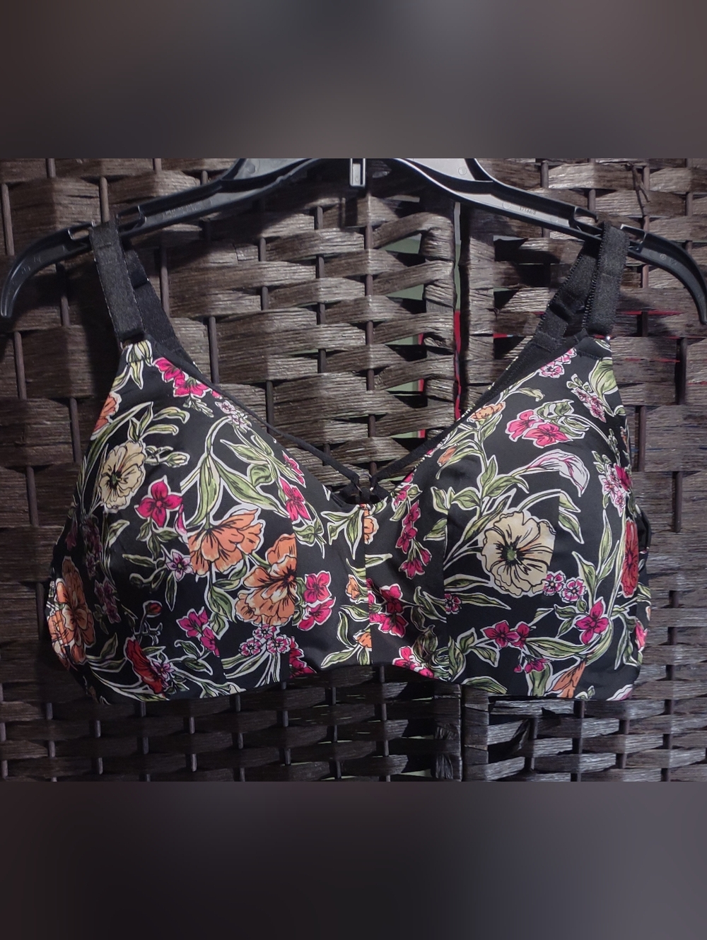 Torrid Curve 360 Back Smoothing Plunge Bra Floral Size 40C